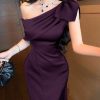 Elegant One-Shoulder Evening Dress